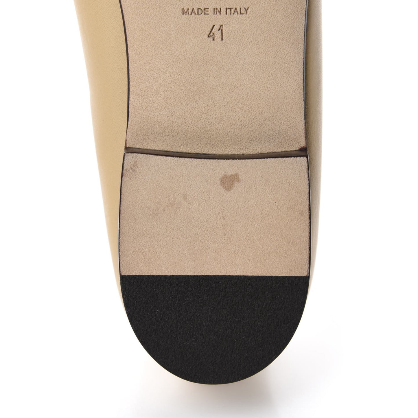 Lambskin Cap Toe CC Ballerina Flats 41 Beige Black