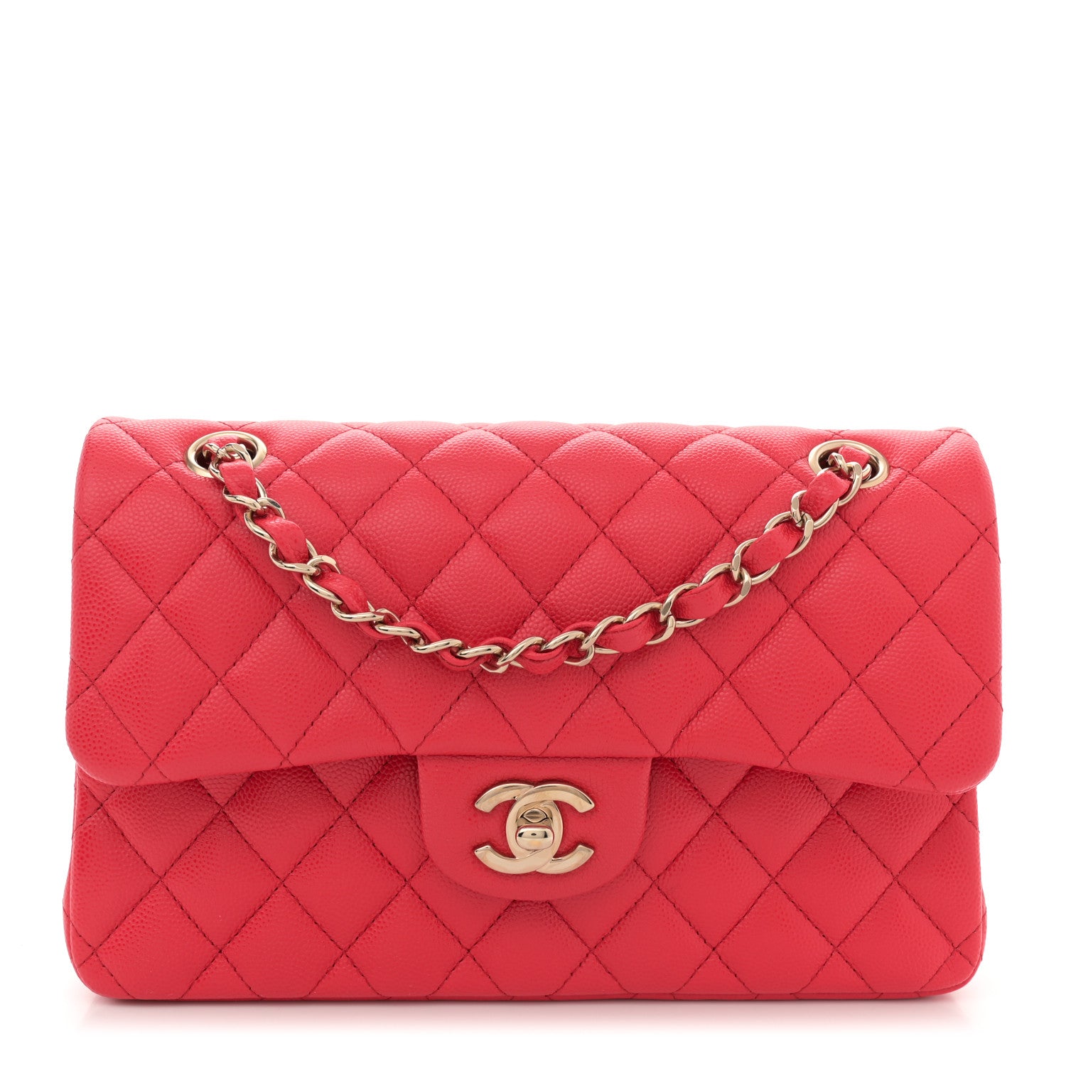 Chanel Caviar Quilted Small Double Flap Red 1 of 11
