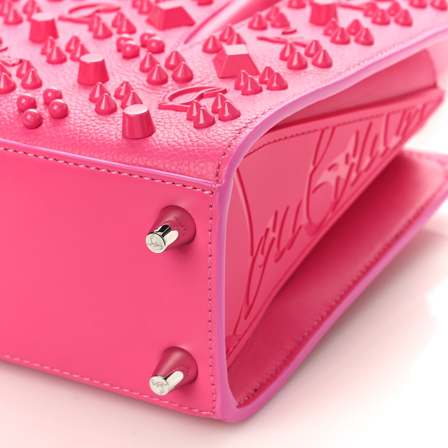 Christian Louboutin Calfskin Spikes Loubinthesky Mini Paloma Glam 8 of 8