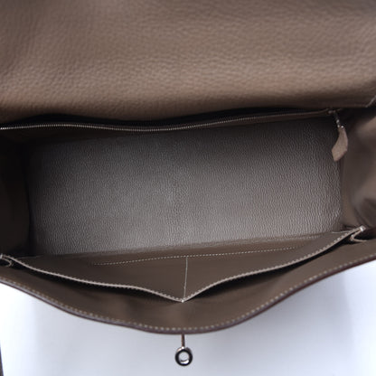 Hermes Togo Kelly Retourne 35 Etoupe 5 of 11