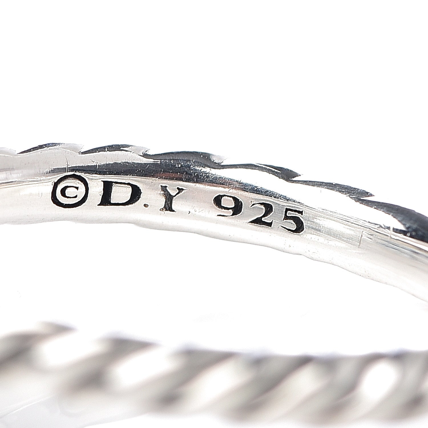 David Yurman Sterling Silver Prasiolite 10mm Cable Classics Ring 53 6.5 5 of 5