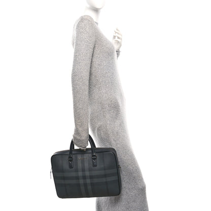 Burberry London Check Ainsworth Briefcase Dark Charcoal 2 of 12