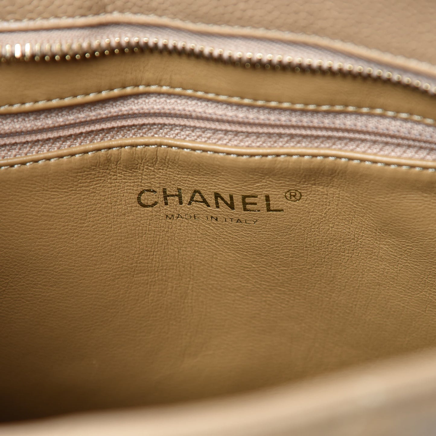 Caviar Quilted Medallion Tote Beige