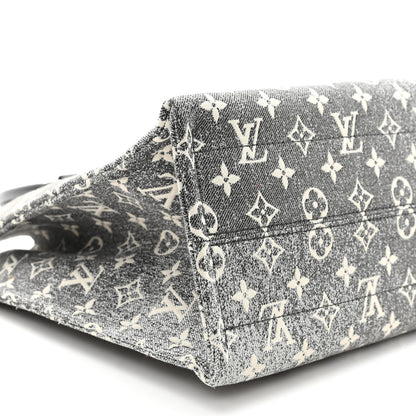 Louis Vuitton Monogram Jacquard Denim Onthego MM Black 8 of 10