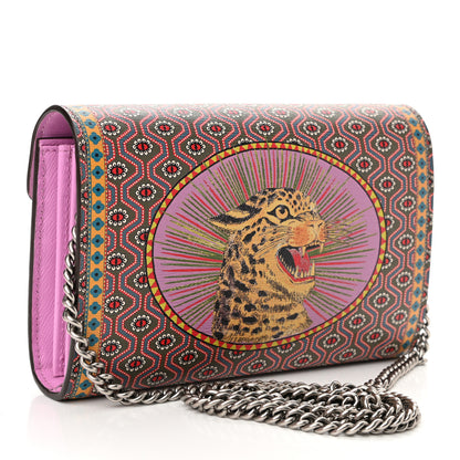 Gucci Calfskin Printed Garden Dionysus Chain Wallet Multicolor 3 of 12