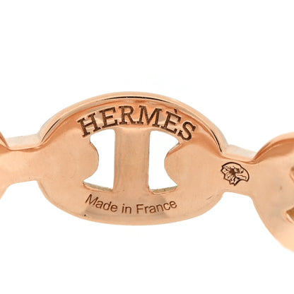 Hermes 18K Rose Gold PM Chaine d'Ancre Enchainee Ring 54 7 4 of 5