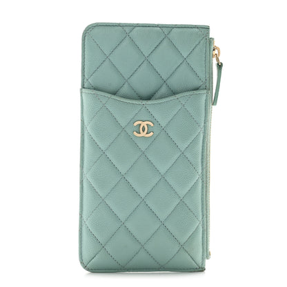 Chanel Caviar Quilted Classic iPhone Pouch Blue 1 of 11
