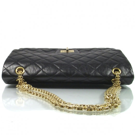 Chanel Matte Leather 2.55 REISSUE JUMBO 227 Flap Black 3 of 9