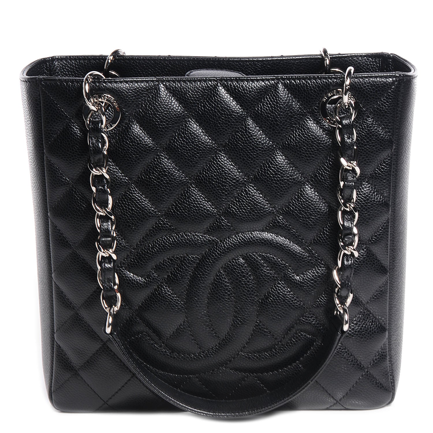 Chanel Caviar Petit Shopping Tote PST Black 1 of 8