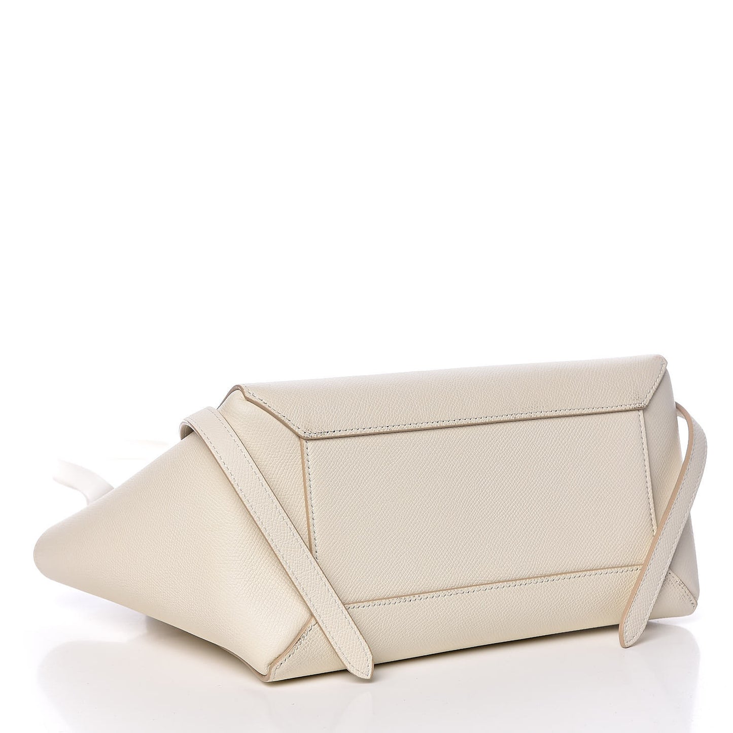 Grained Calfskin Micro Belt Bag White