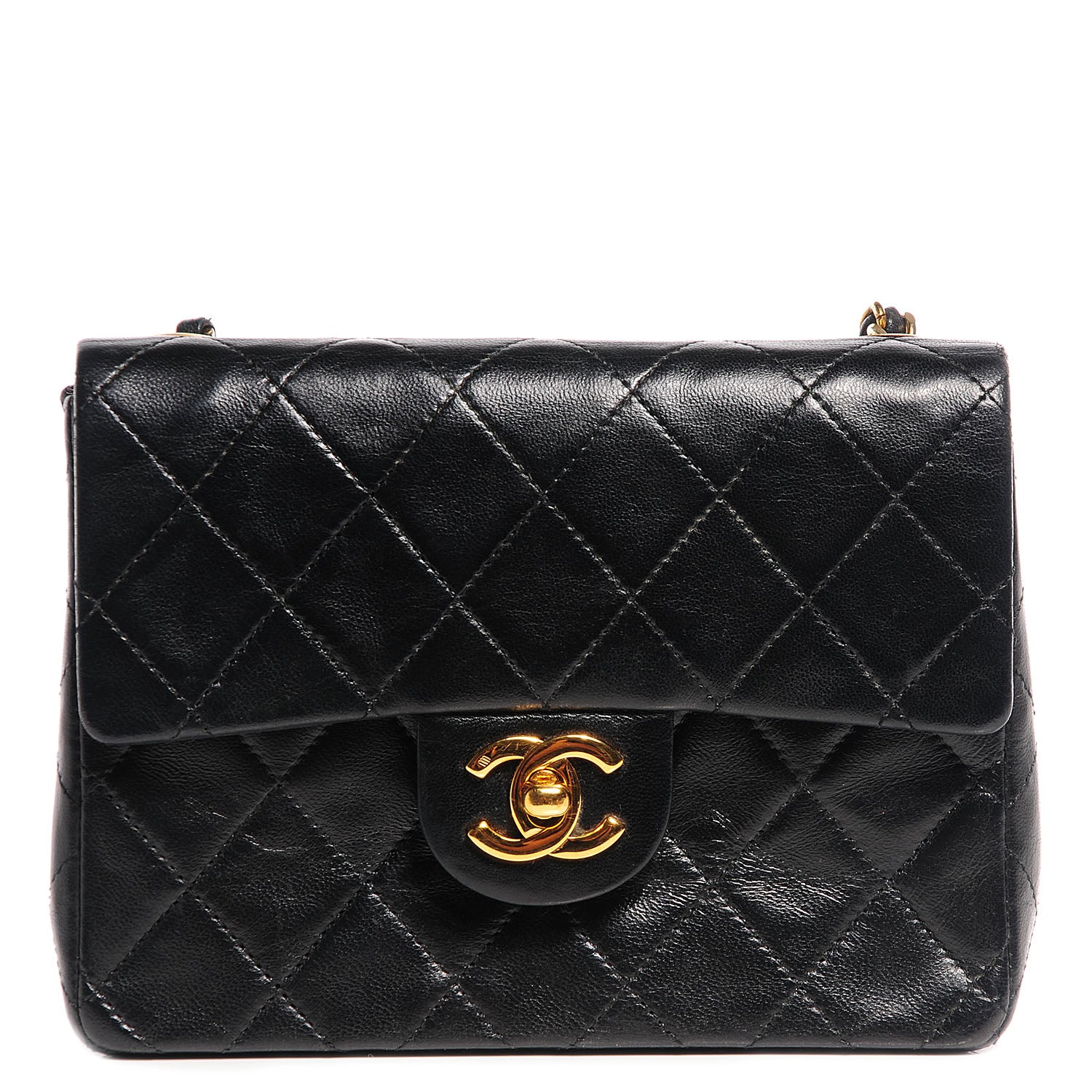 Chanel Lambskin Quilted Mini Square Flap Black 1 of 10