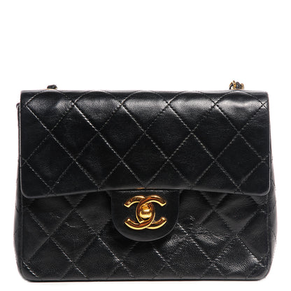 Chanel Lambskin Quilted Mini Square Flap Black 1 of 10