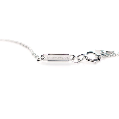 Tiffany 18K White Gold Blue Topaz Mini T Smile Pendant Necklace 4 of 5