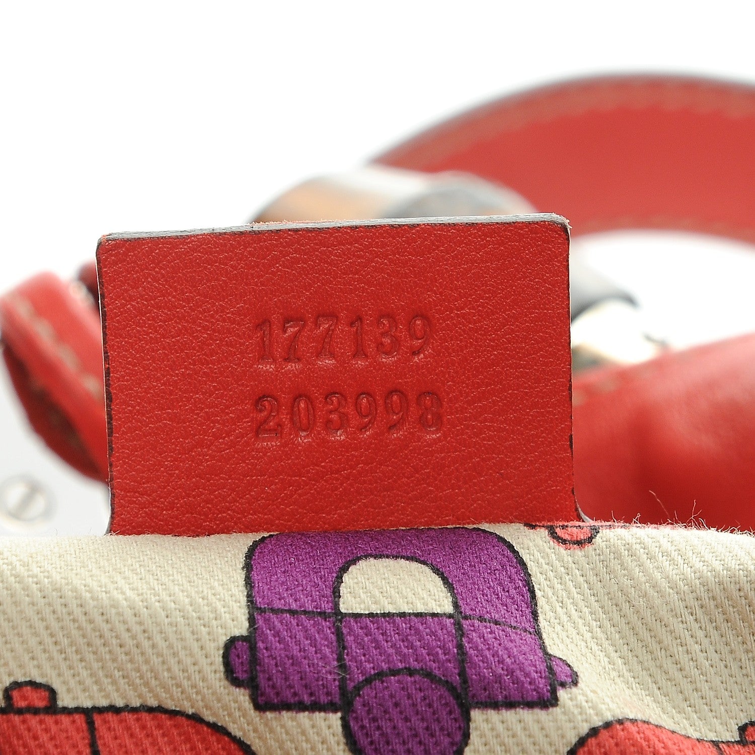 Gucci Guccissima Medium Indy Top Handle Hobo Red 9 of 22
