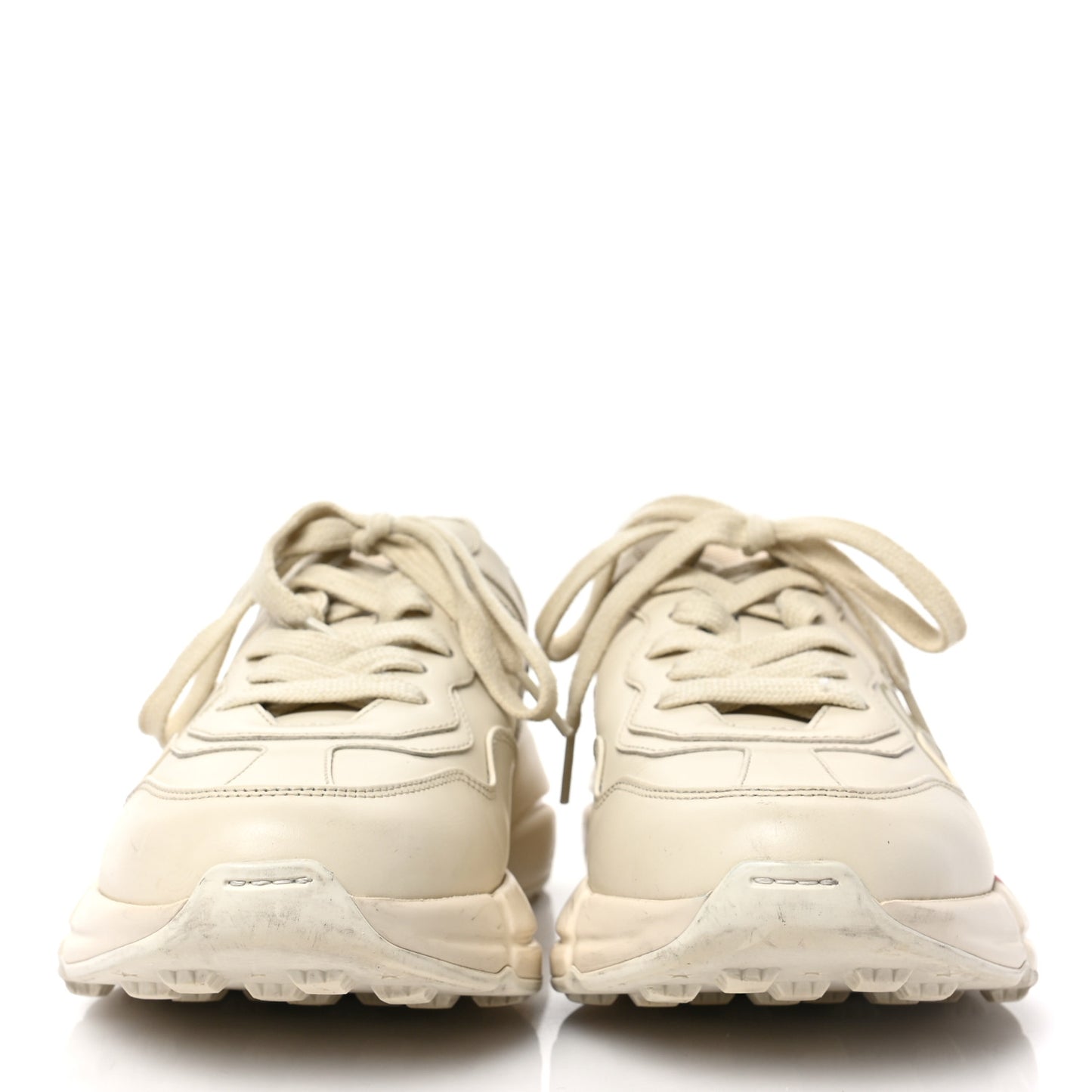 Calfskin Logo Womens Rhyton Sneakers 37 Ivory