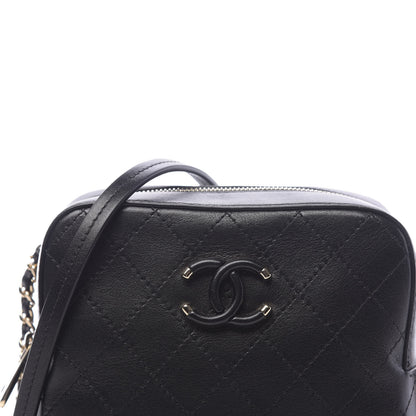 Chanel Calfskin Stitched Enamel CC Camera Case Bag Black 11 of 11