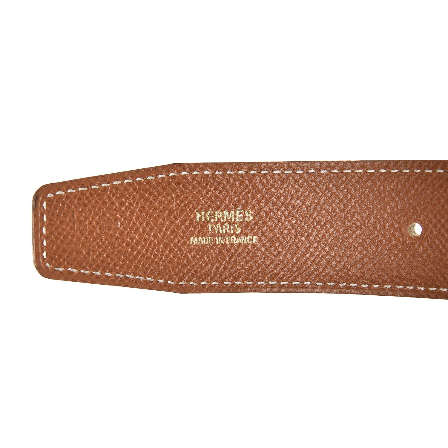 Hermes Box Courchevel 32mm Belt Strap 70 Noir Gold 4 of 6