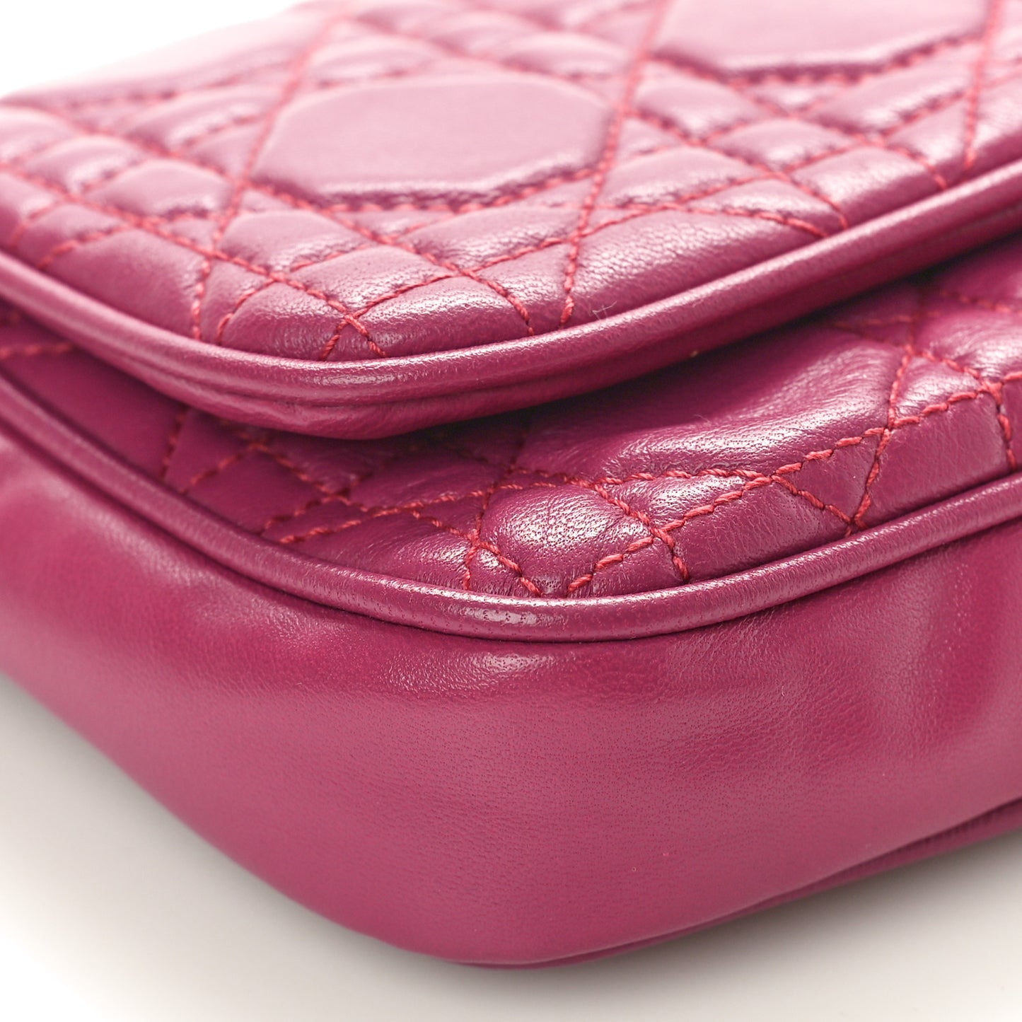 Lambskin Cannage Lady Dior Pochette Frambroise