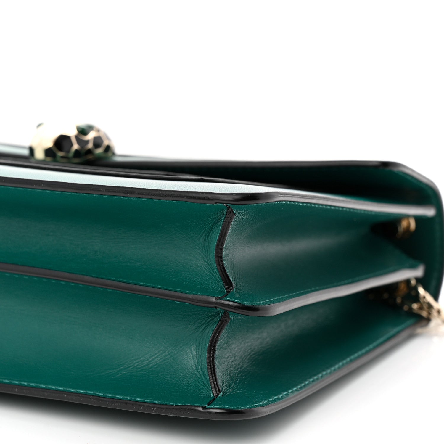 Bulgari Calfskin Serpenti Forever Shoulder Bag Emerald Green 16 of 17
