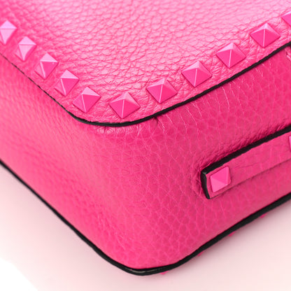 Valentino Garavani Pebbled Calfskin Monochrome Rockstud Camera Crossbody Bag Pink PP 8 of 8