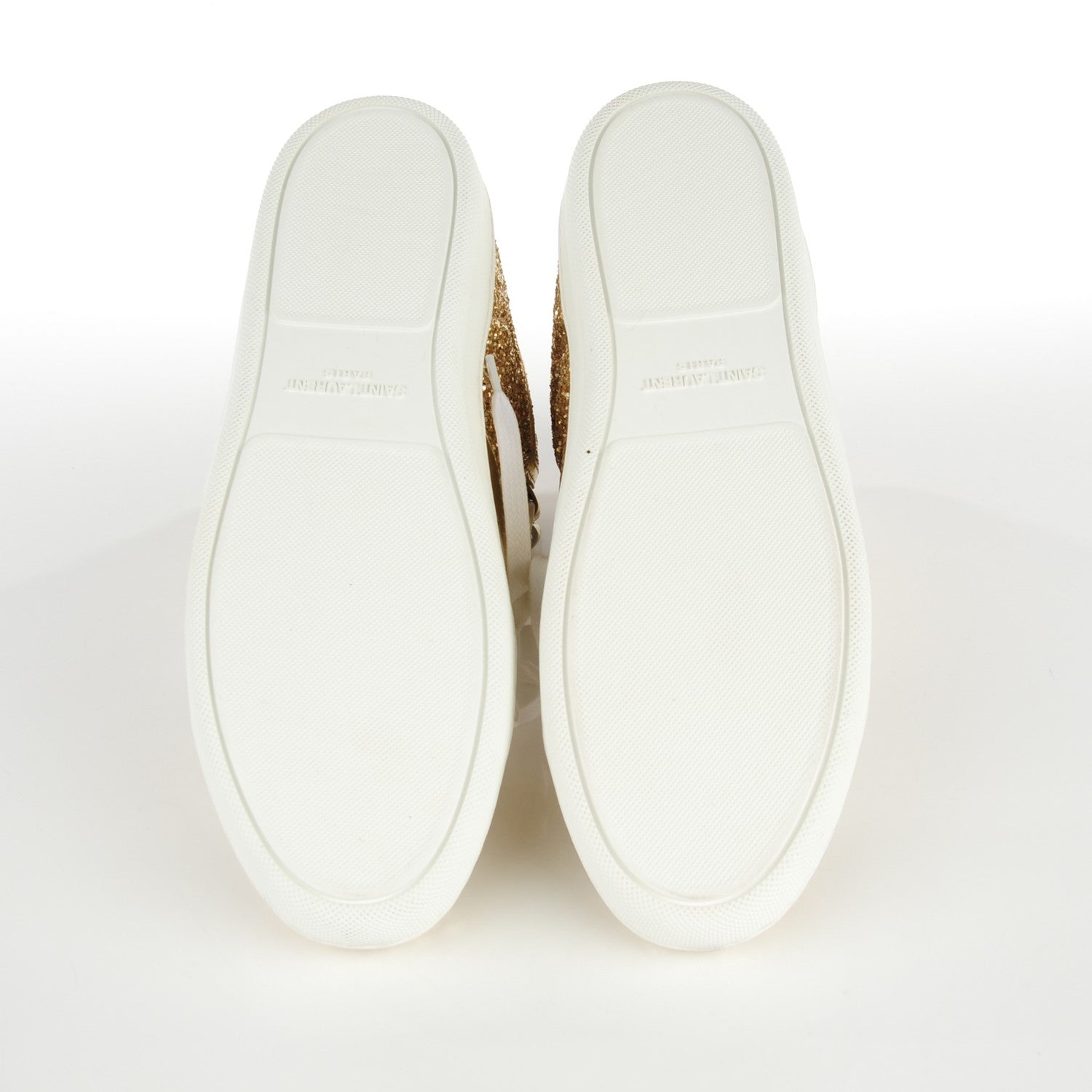 Saint Laurent Glitter Court Classic SL/14H High Top Sneakers 38.5 Gold 5 of 9