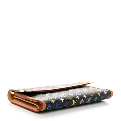 Louis Vuitton Monogram Multicolor Porte Tresor International Wallet Black 4 of 13