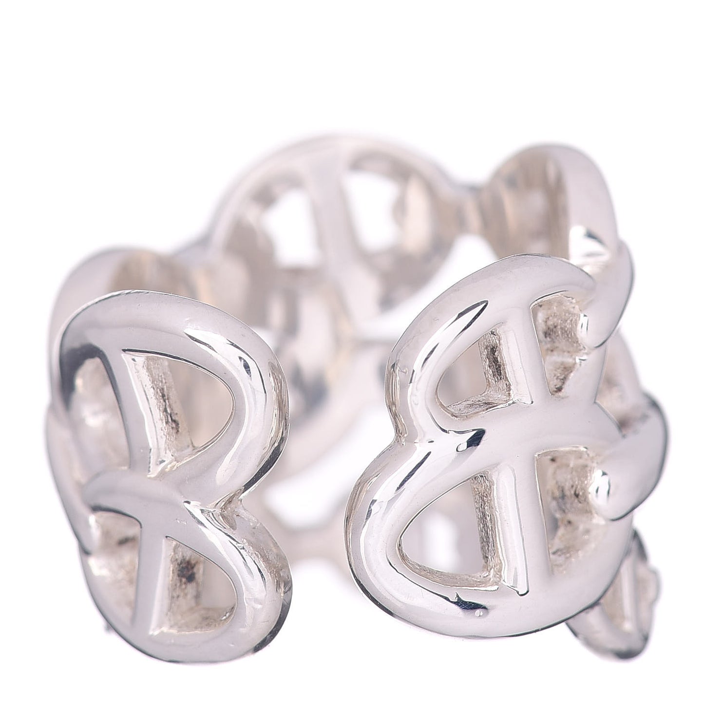 Sterling Silver GM Chaine d'Ancre Enchainee Band Ring 53 6.25
