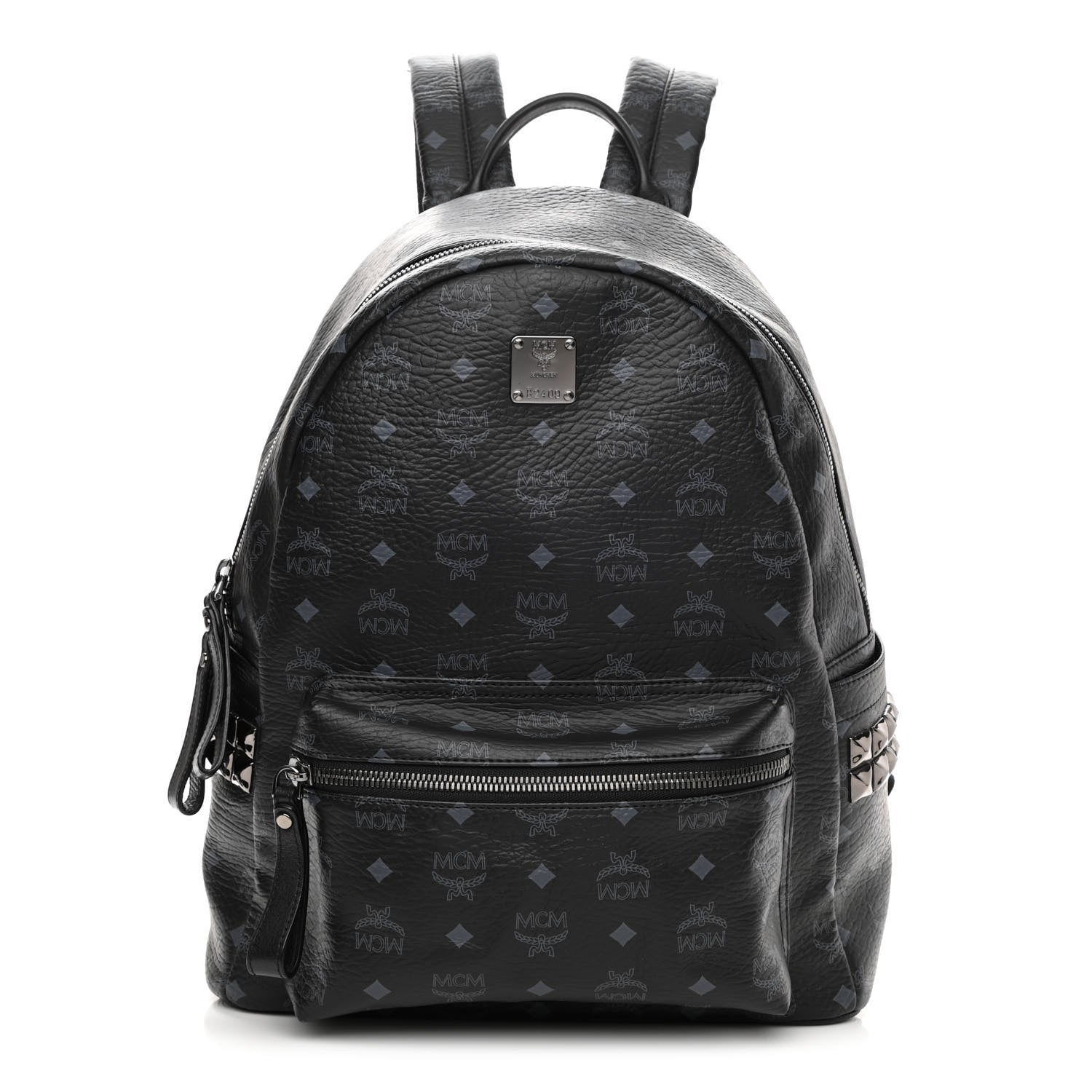 MCM Visetos Medium Side Studs Stark Backpack Black 1 of 10