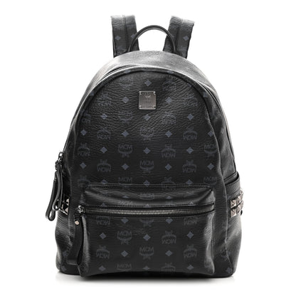 MCM Visetos Medium Side Studs Stark Backpack Black 1 of 10