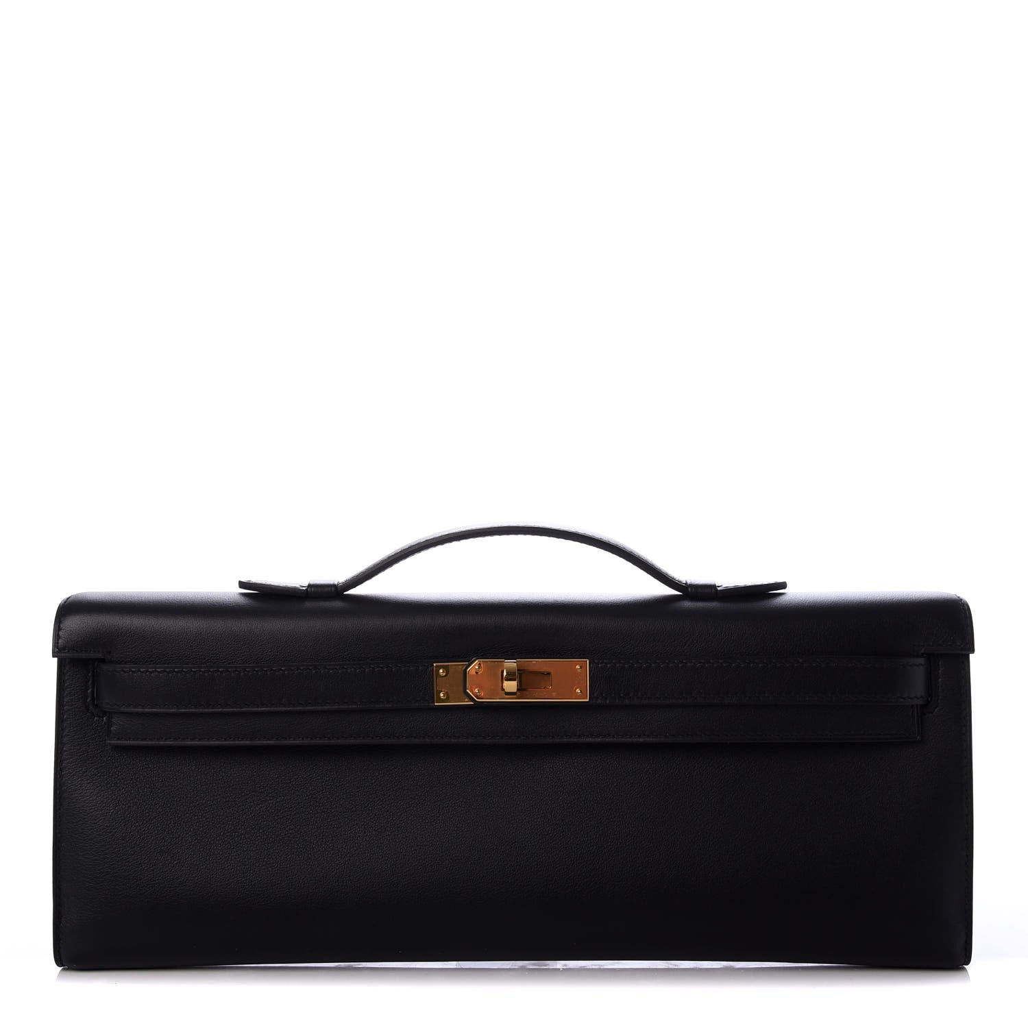Hermes Swift Kelly Cut Clutch Pochette Black 1 of 9