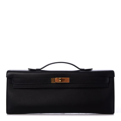 Hermes Swift Kelly Cut Clutch Pochette Black 1 of 9