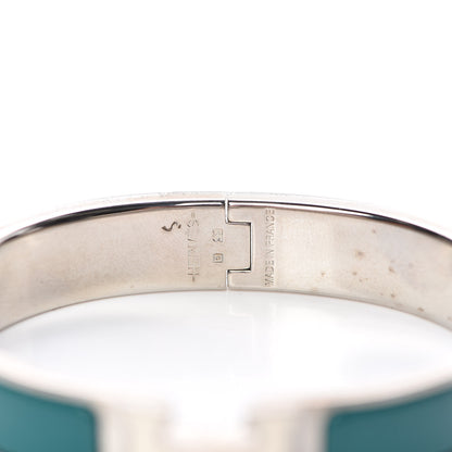 Hermes Enamel Narrow Clic Clac H Bracelet GM Vert Bleuete White 4 of 5