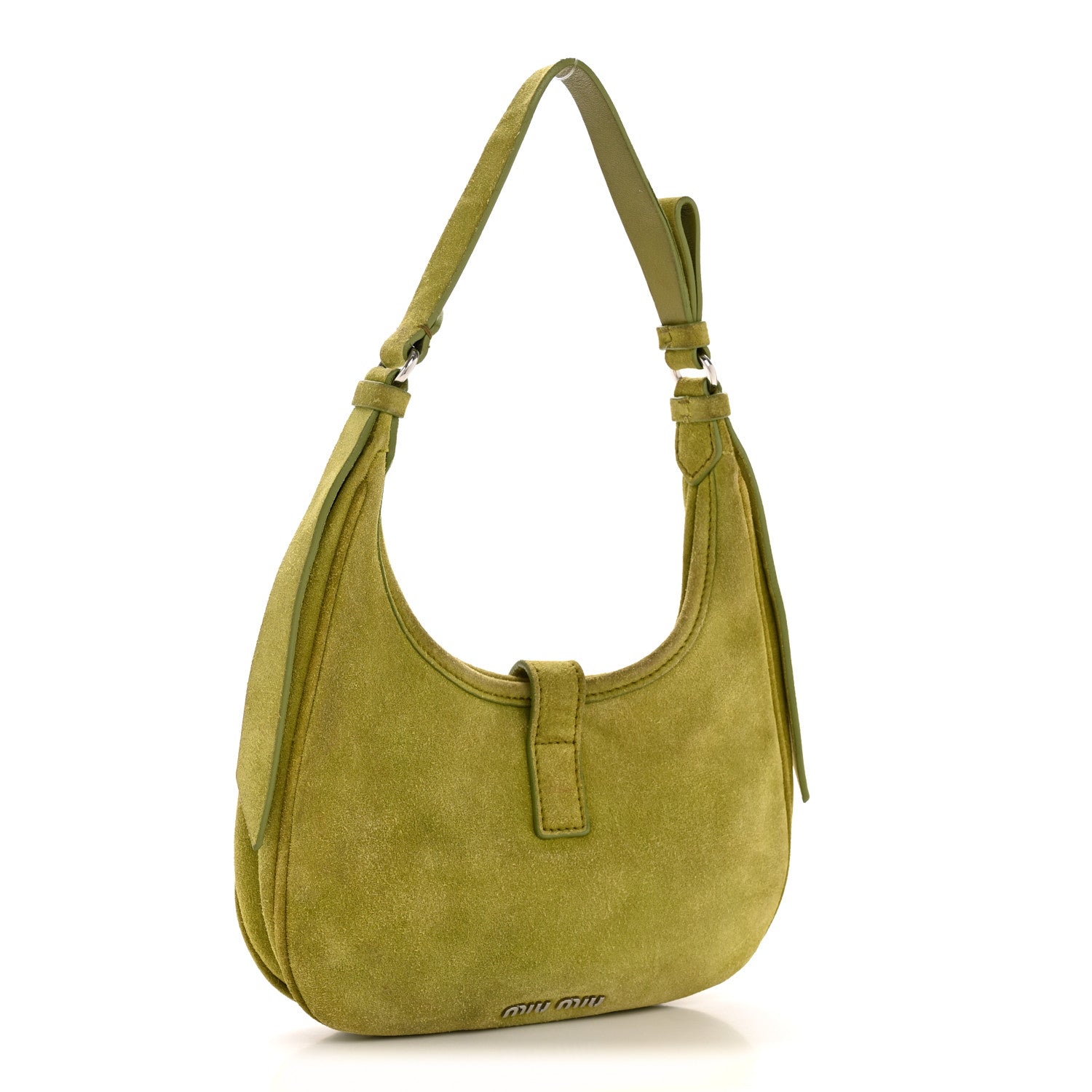 Miu Miu Camoscio Shoulder Bag Edera 3 of 15