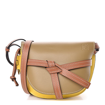 Loewe Calfskin Small Gate Crossbody Bag Mocca Yellow Pecan 1 of 9