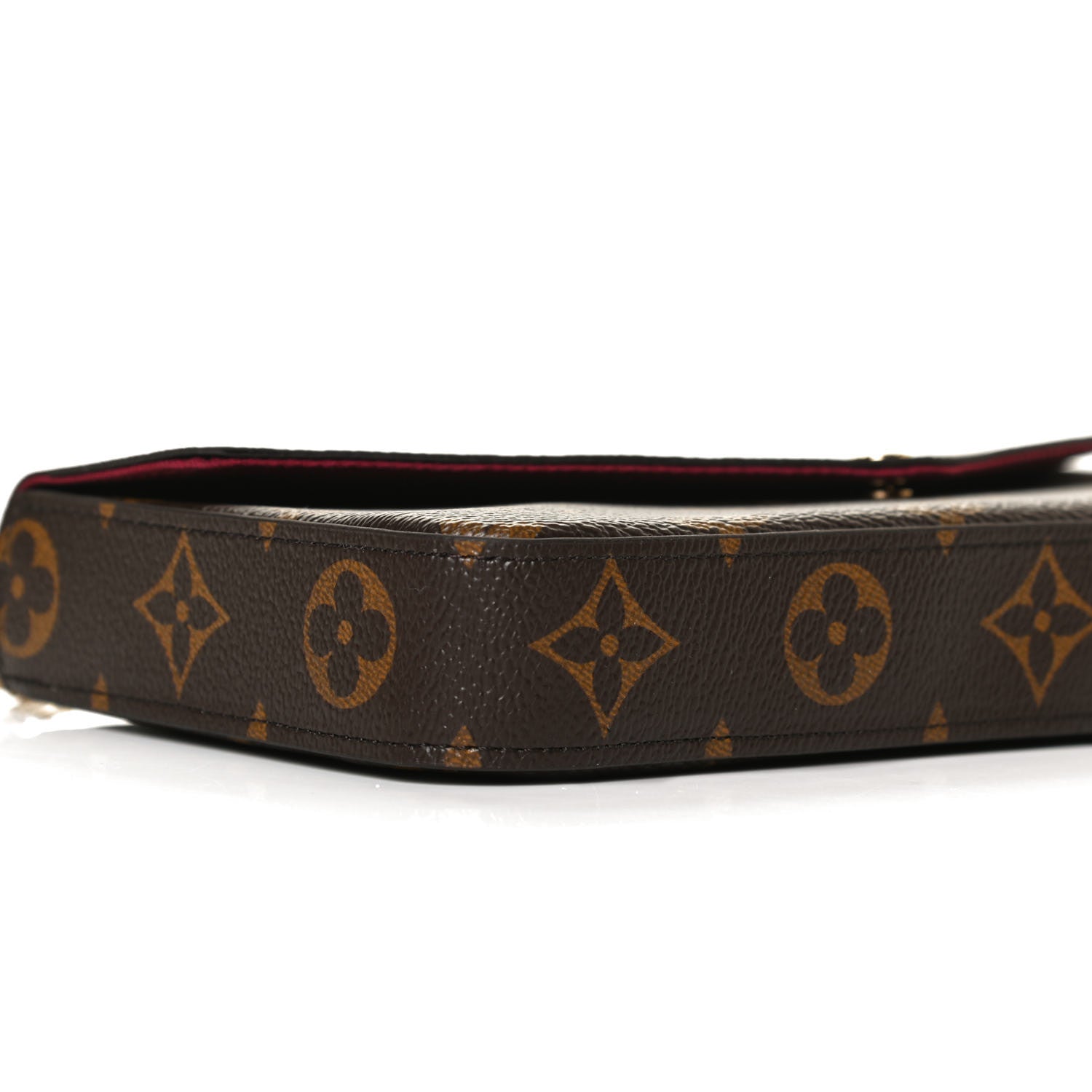 Louis Vuitton Monogram Pochette Felicie Chain Wallet Fuchsia 8 of 11