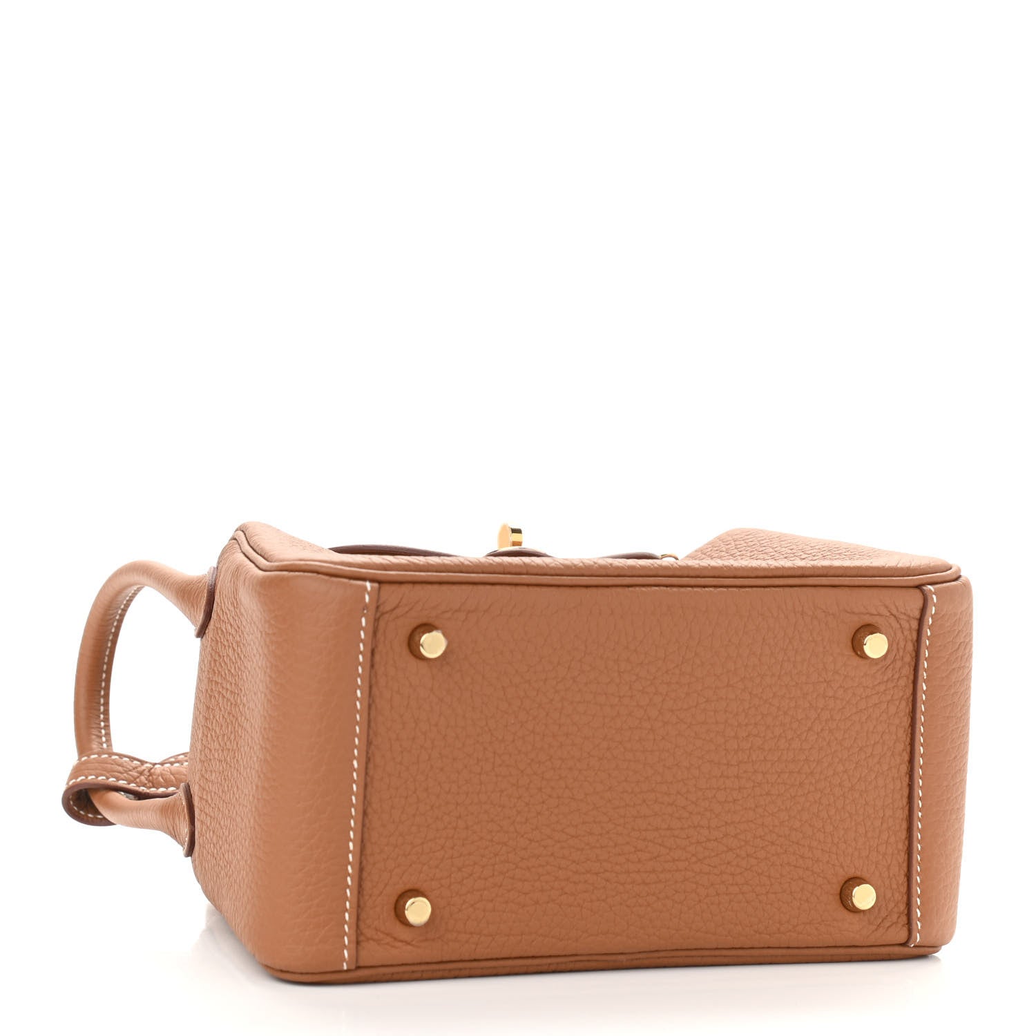 Hermes Taurillon Clemence Mini Lindy 20 Gold 4 of 11