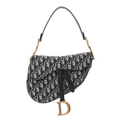 Christian Dior Oblique Saddle Bag Blue 1 of 10