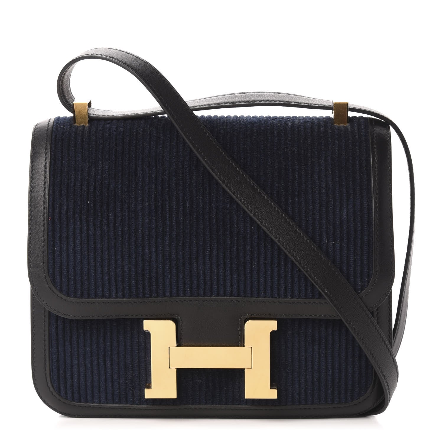 Hermes Velours Cotele Swift Constance 24 Black 1 of 21