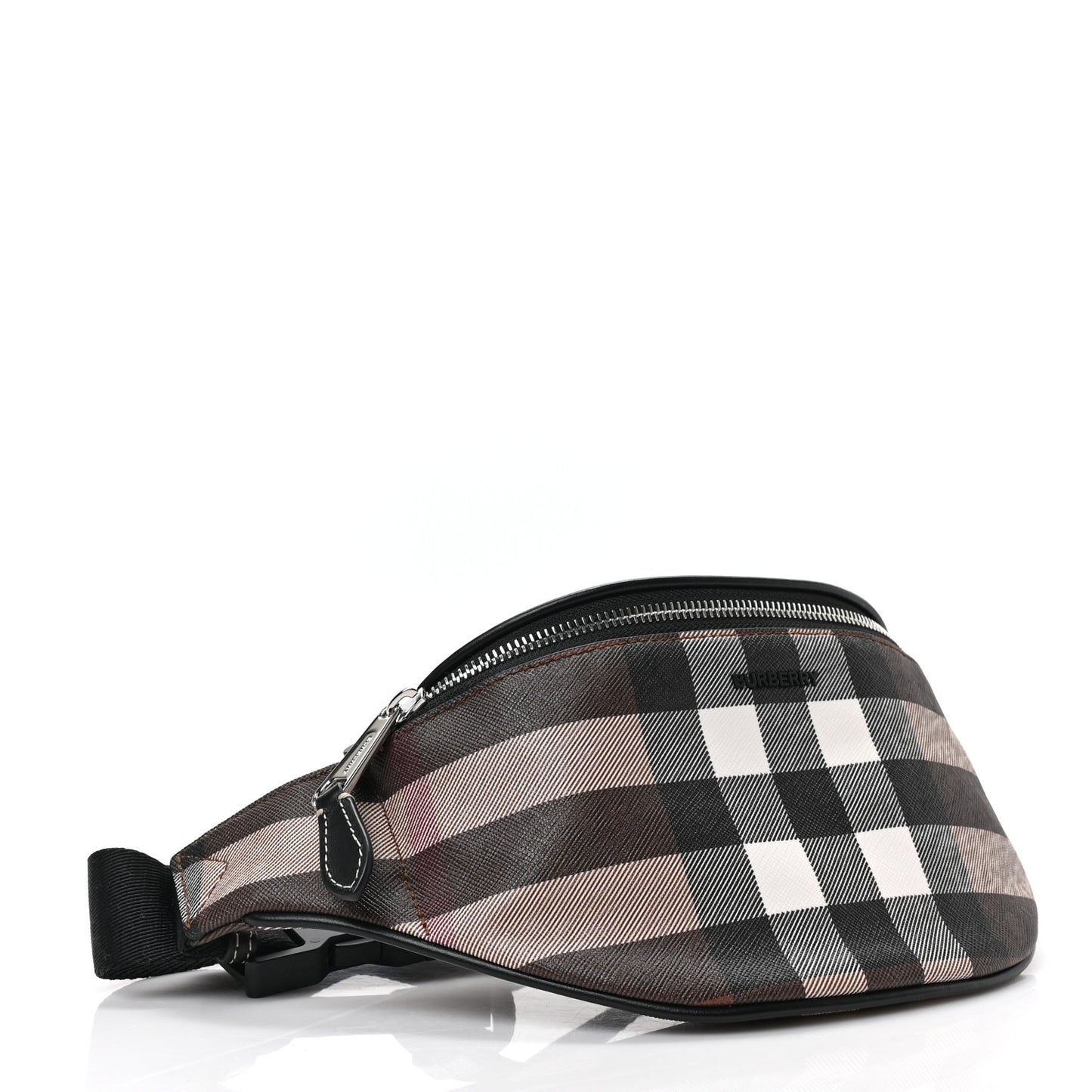 E-canvas Check Cason Bum Bag Dark Birch Brown