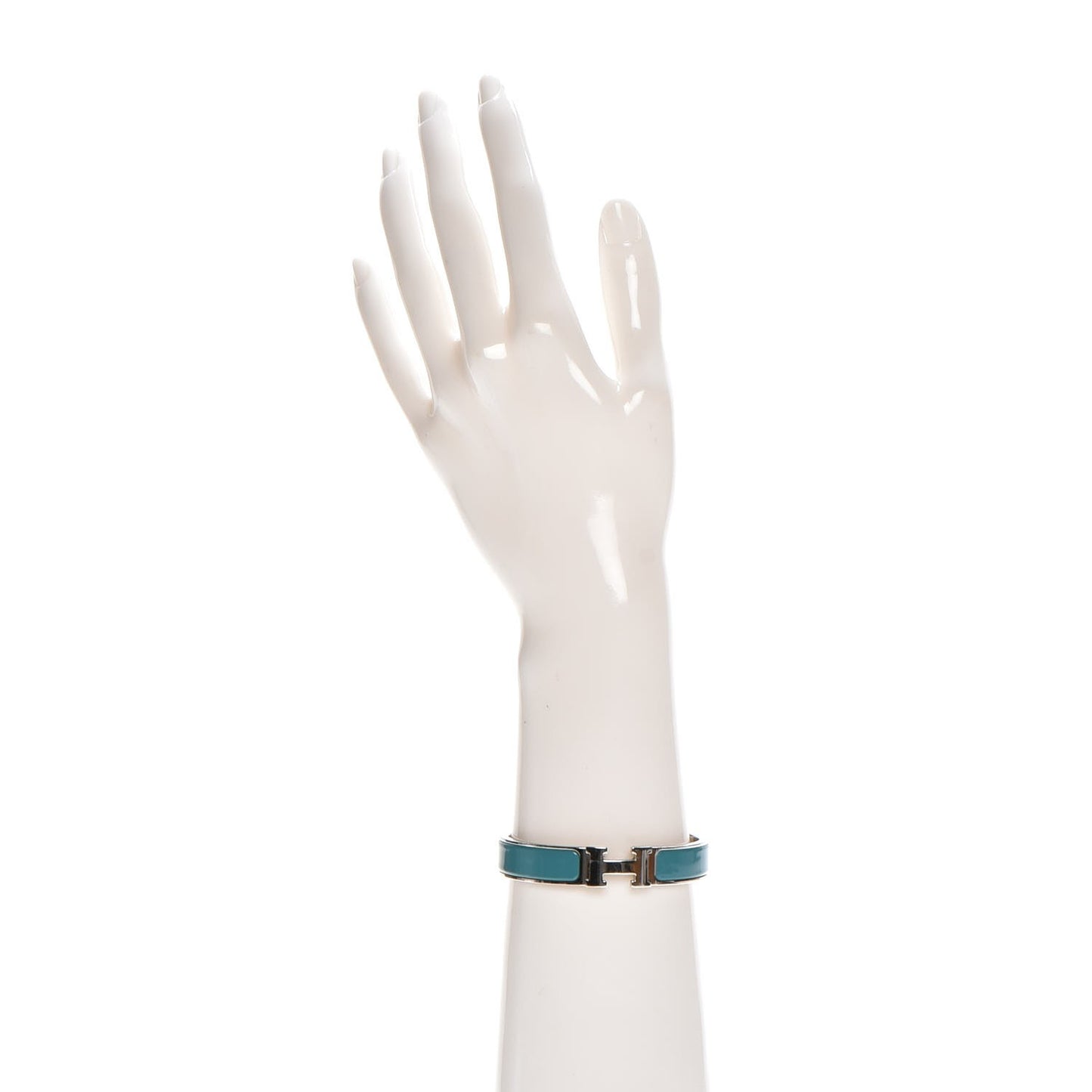 Enamel Narrow Clic Clac H Bracelet PM Petrole