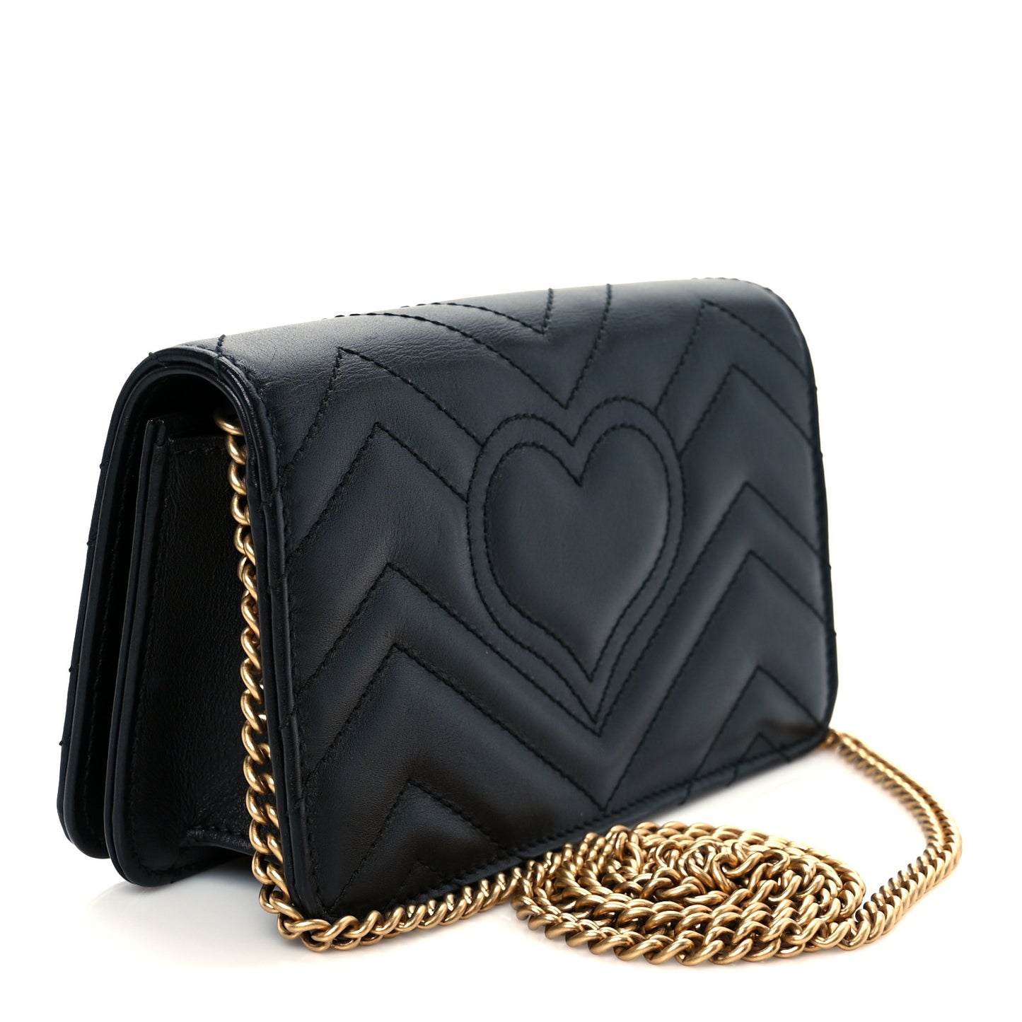 Calfskin Matelasse GG Marmont Mini Bag Black