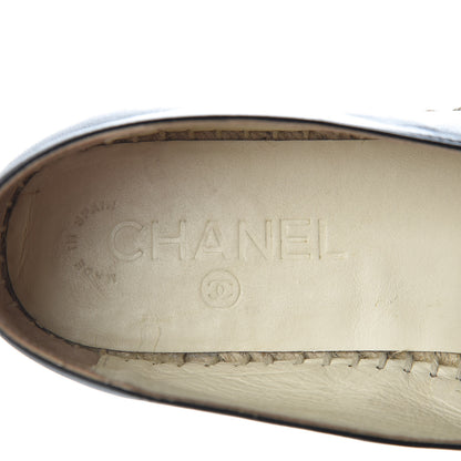 Chanel Lambskin CC Espadrilles 38 Black 8 of 10