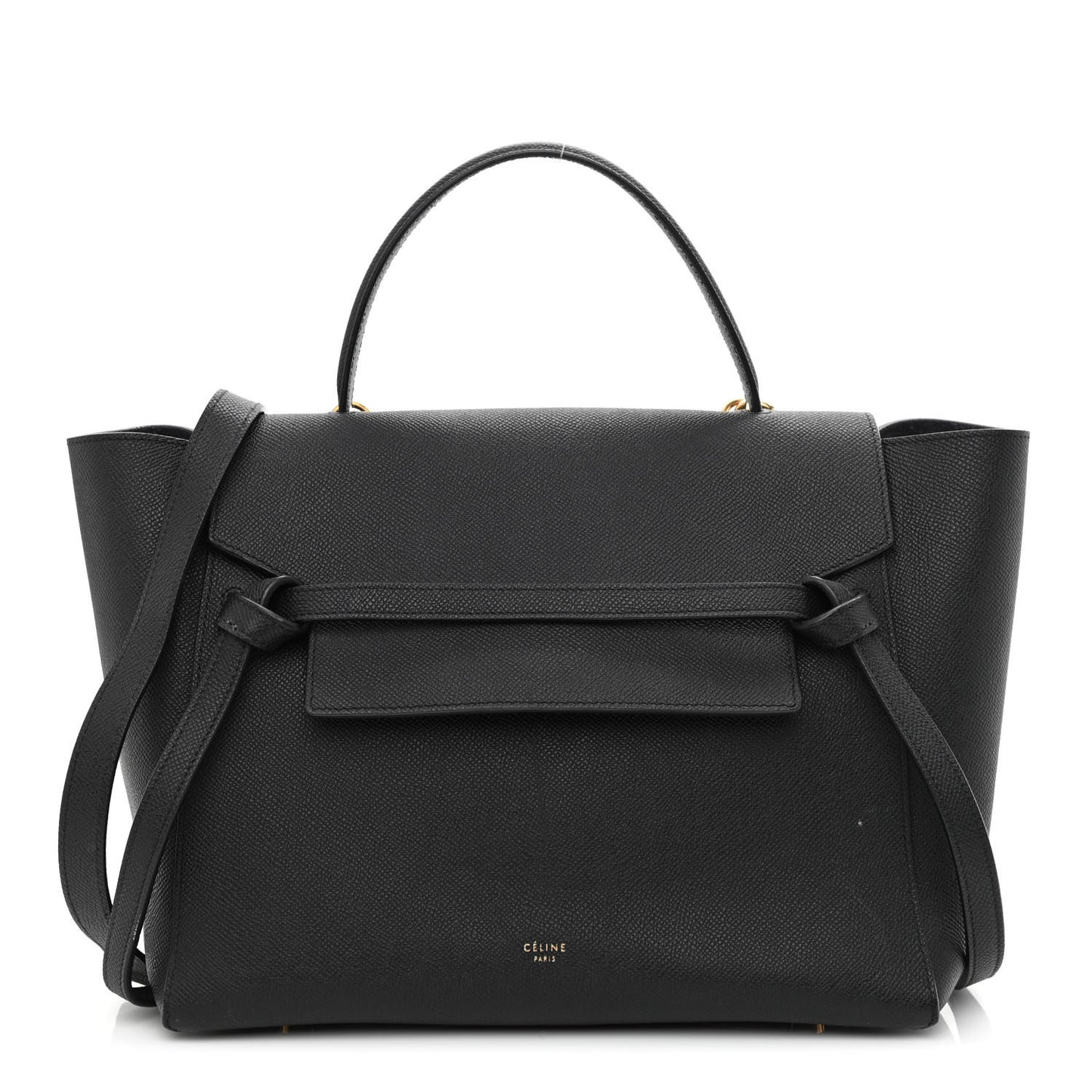 Grained Calfskin Mini Belt Bag Black