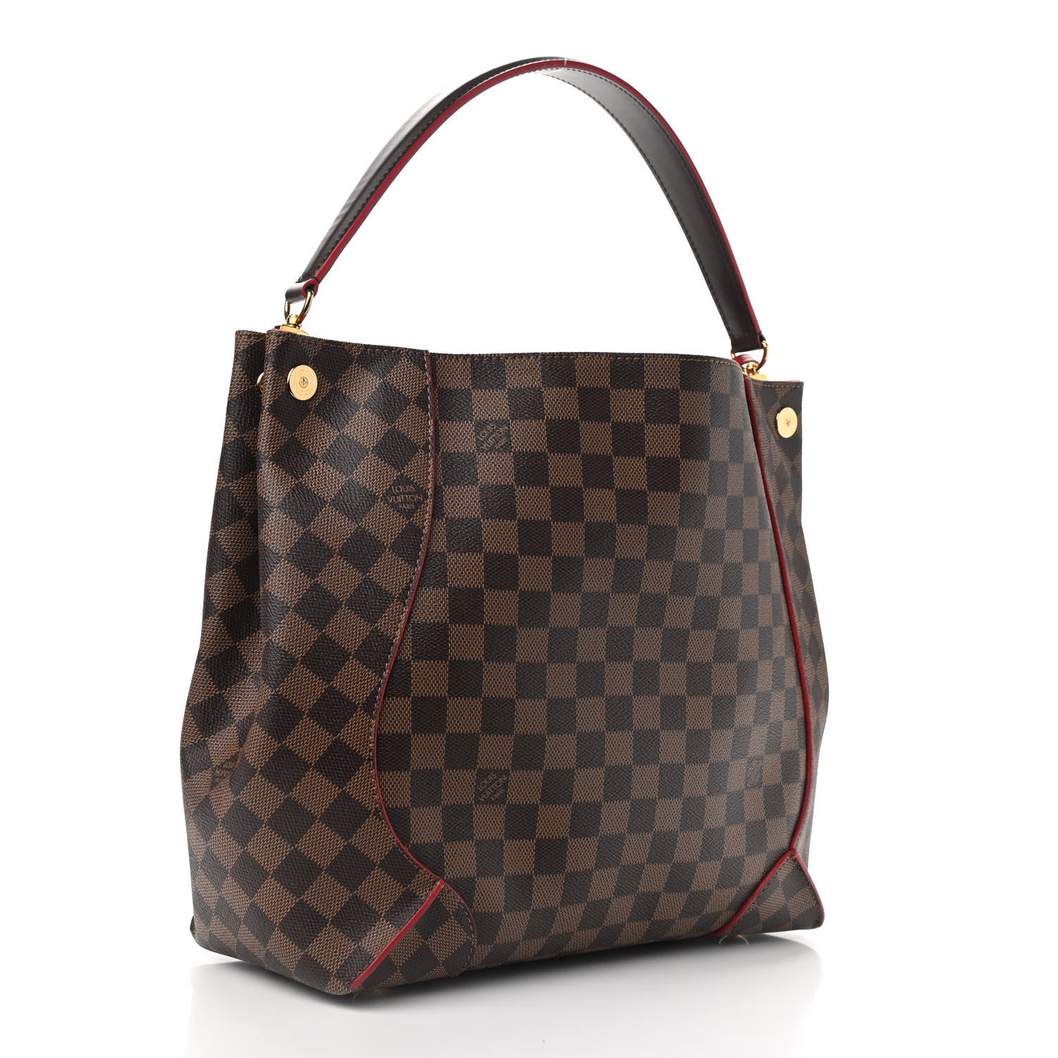 Louis Vuitton Damier Ebene Caissa Hobo Cherry 3 of 11