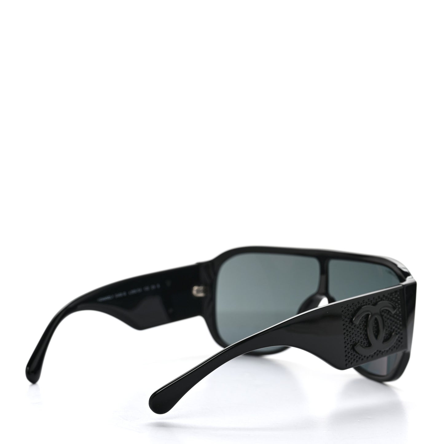 Acetate Crystal CC Shield Sunglasses 5466-B-A Black