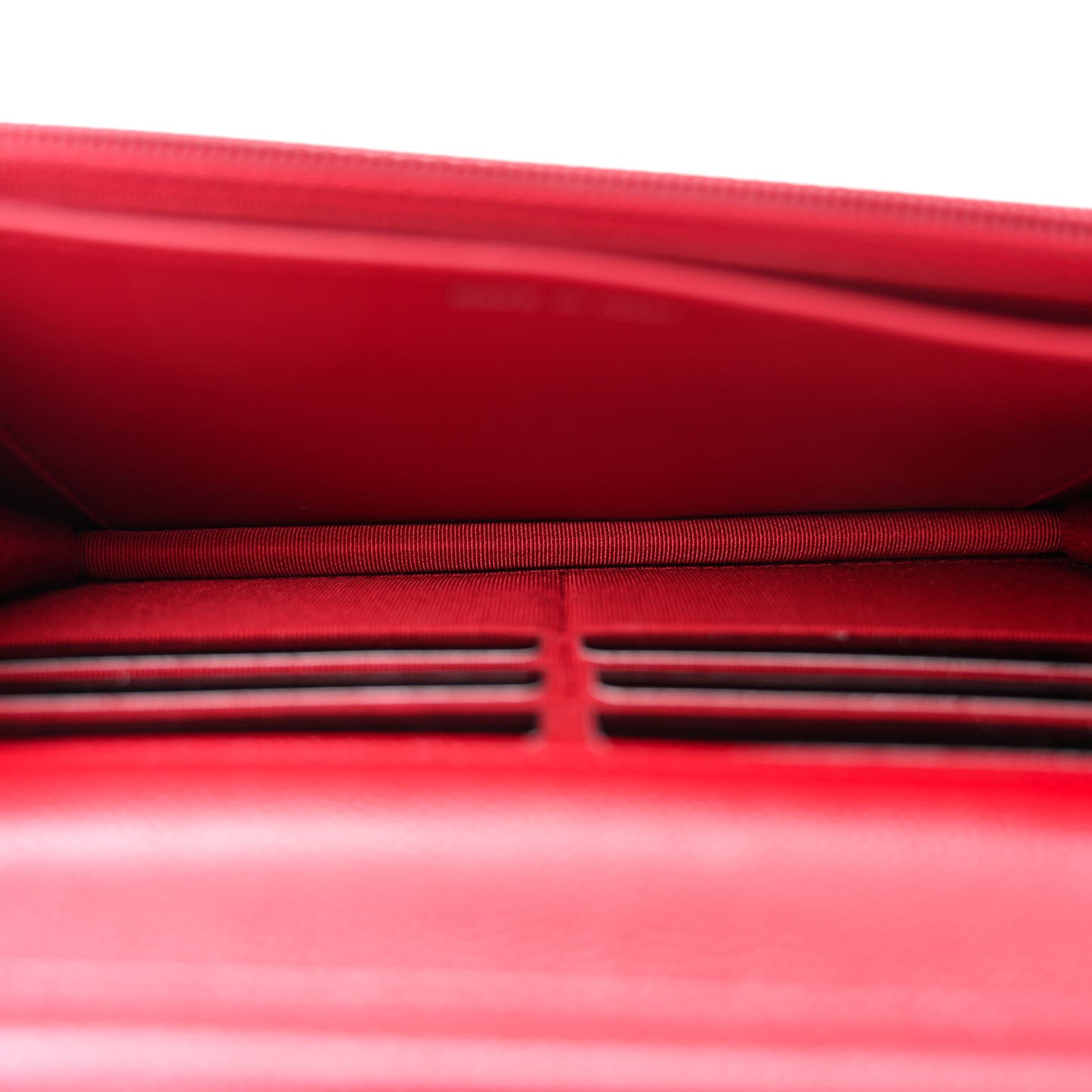 Caviar Quilted Wallet on Chain WOC Dark Red