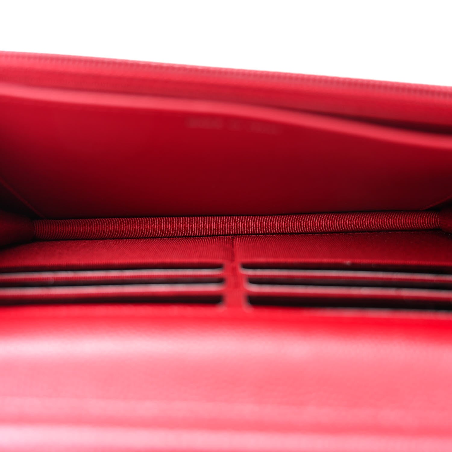 Chanel Caviar Quilted Wallet on Chain WOC Dark Red 5 of 12