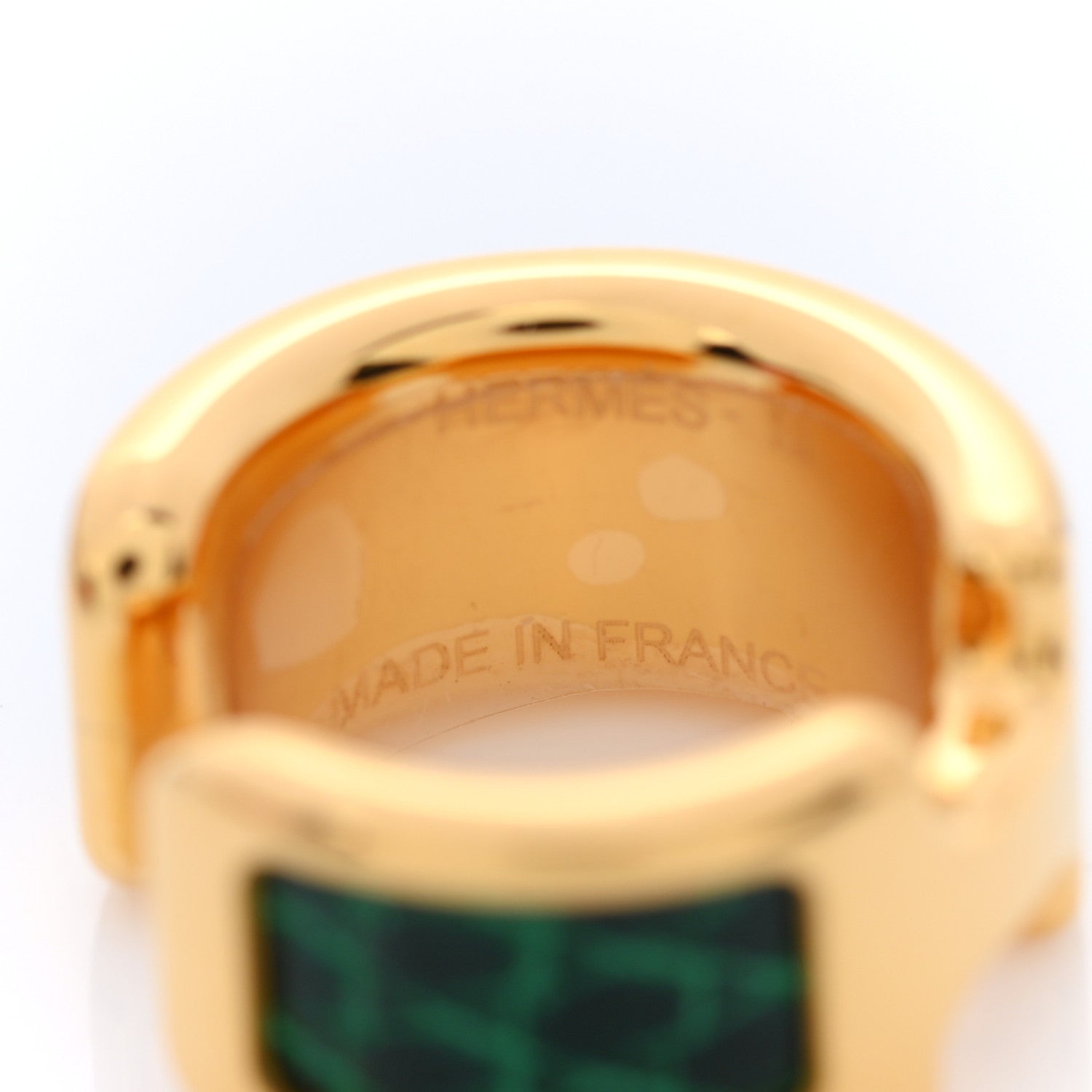 Hermes Lizard Olympe Ear Cuff PM Vert Moyen 4 of 5