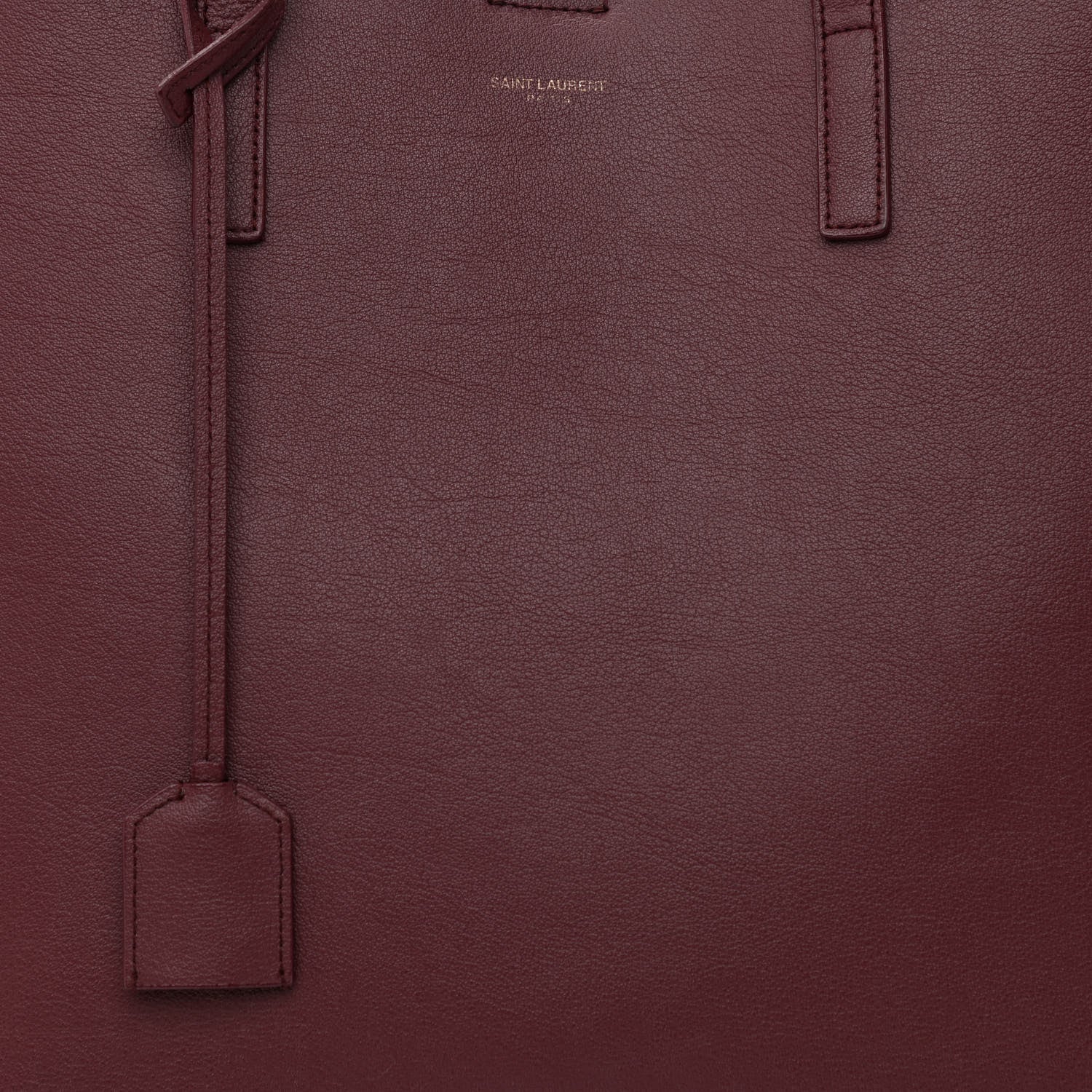 Saint Laurent Calfskin Large Shopping Tote Deep Carmin 11 of 17