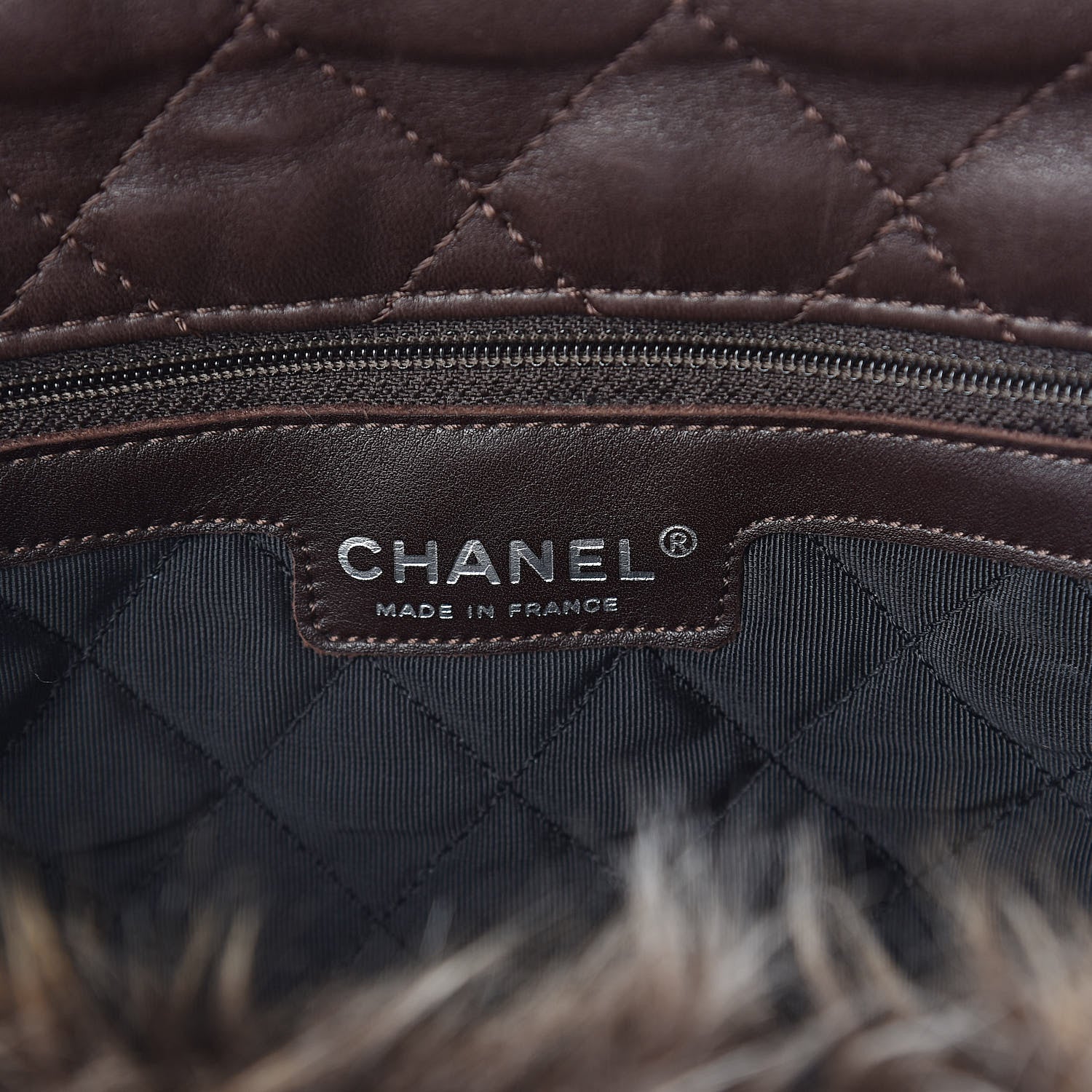 Chanel Lambskin Quilted Fantasy Fur Flap Brown 6 of 9